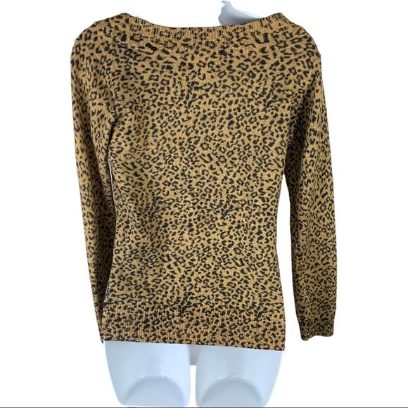 Calvin Klein Animal Print Sweater Wool Blend sz S - Picture 2 of 8